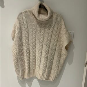 Cozy Cable Knit Turtleneck Sweater - Cream